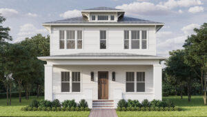 2346 Foursquare Elevation (with stucco)